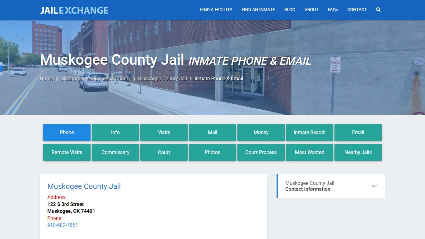 Inmate Phone - Muskogee County Jail, OK - Jail Exchange